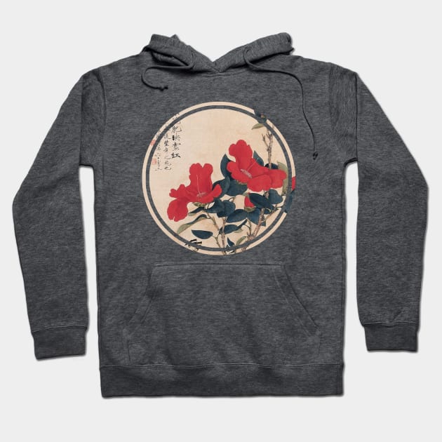 Old japanese flower painting Hoodie by Bearpear